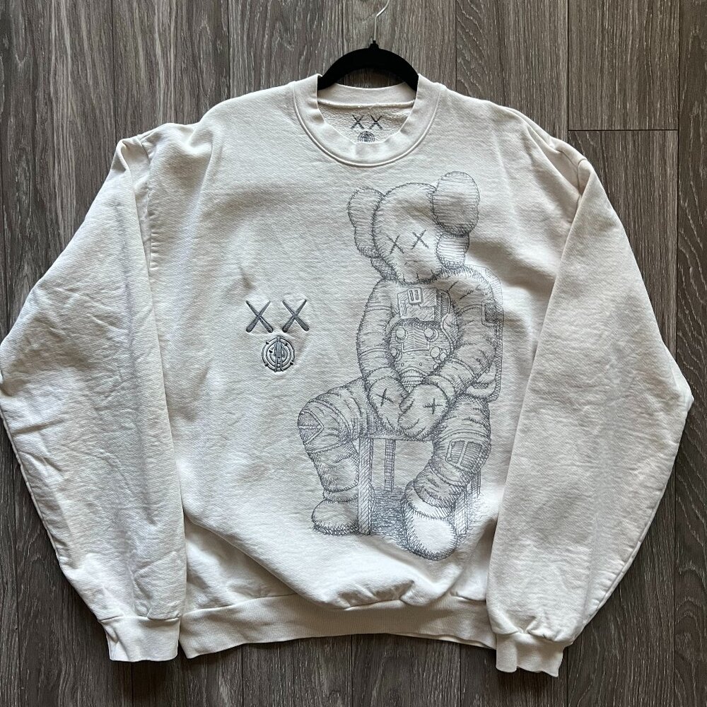 KAWS x Kid Cudi Moon Man Crewneck White XL